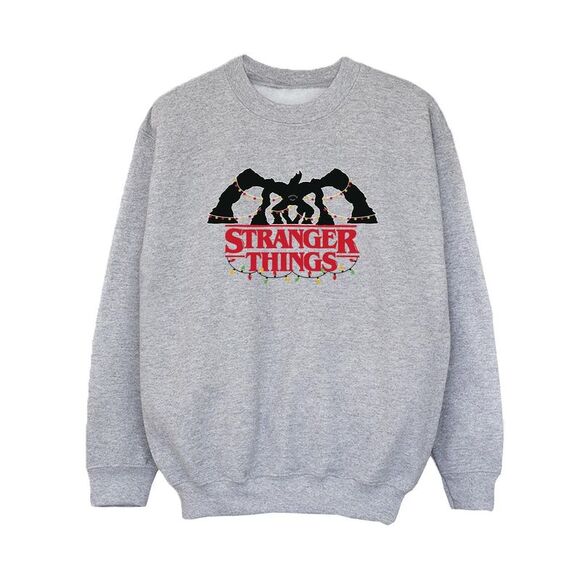 Netflix Boys Stranger Things Demogorgon Christmas Lights Sweatshirt / Sports Gre